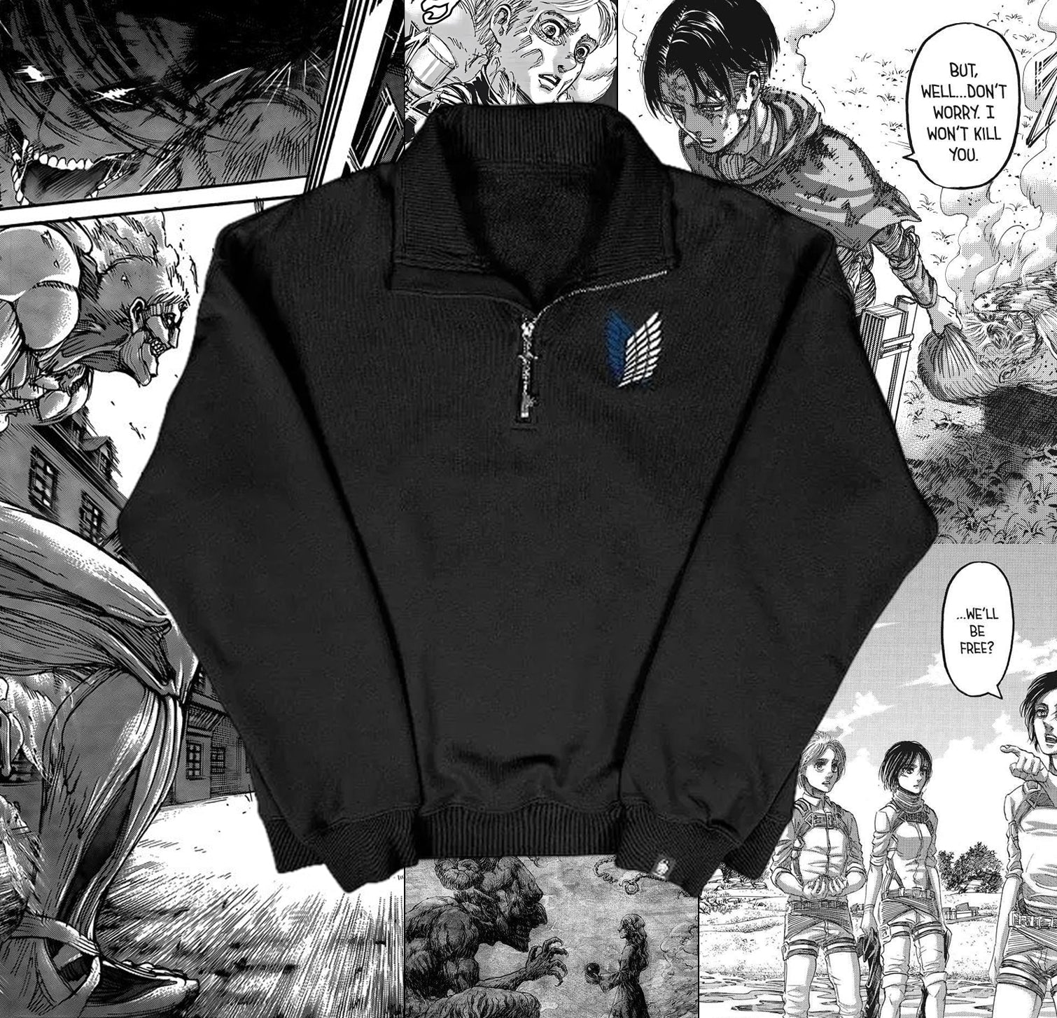 Attack on Titan - Wings Of Freedom Quarter Zip