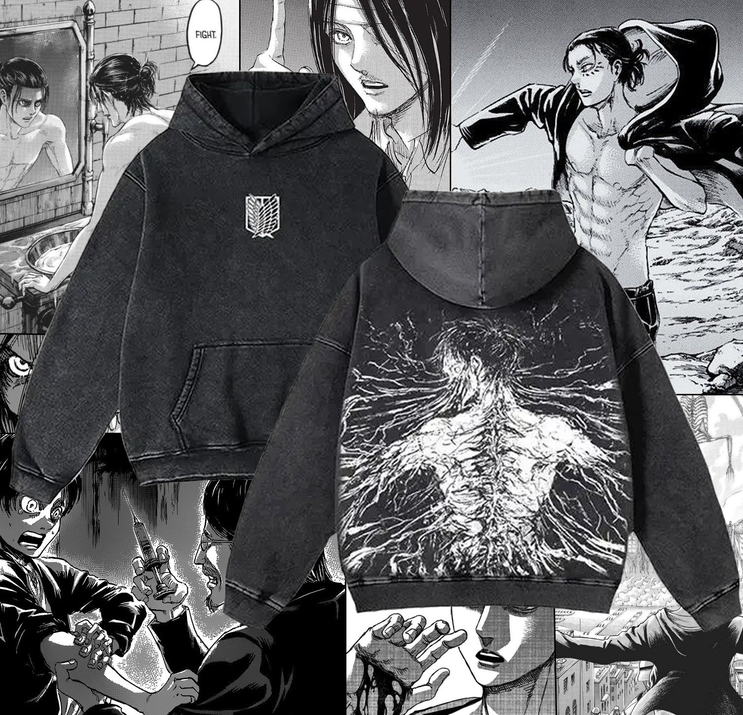 Attack on Titan - Eren Back Hoodie