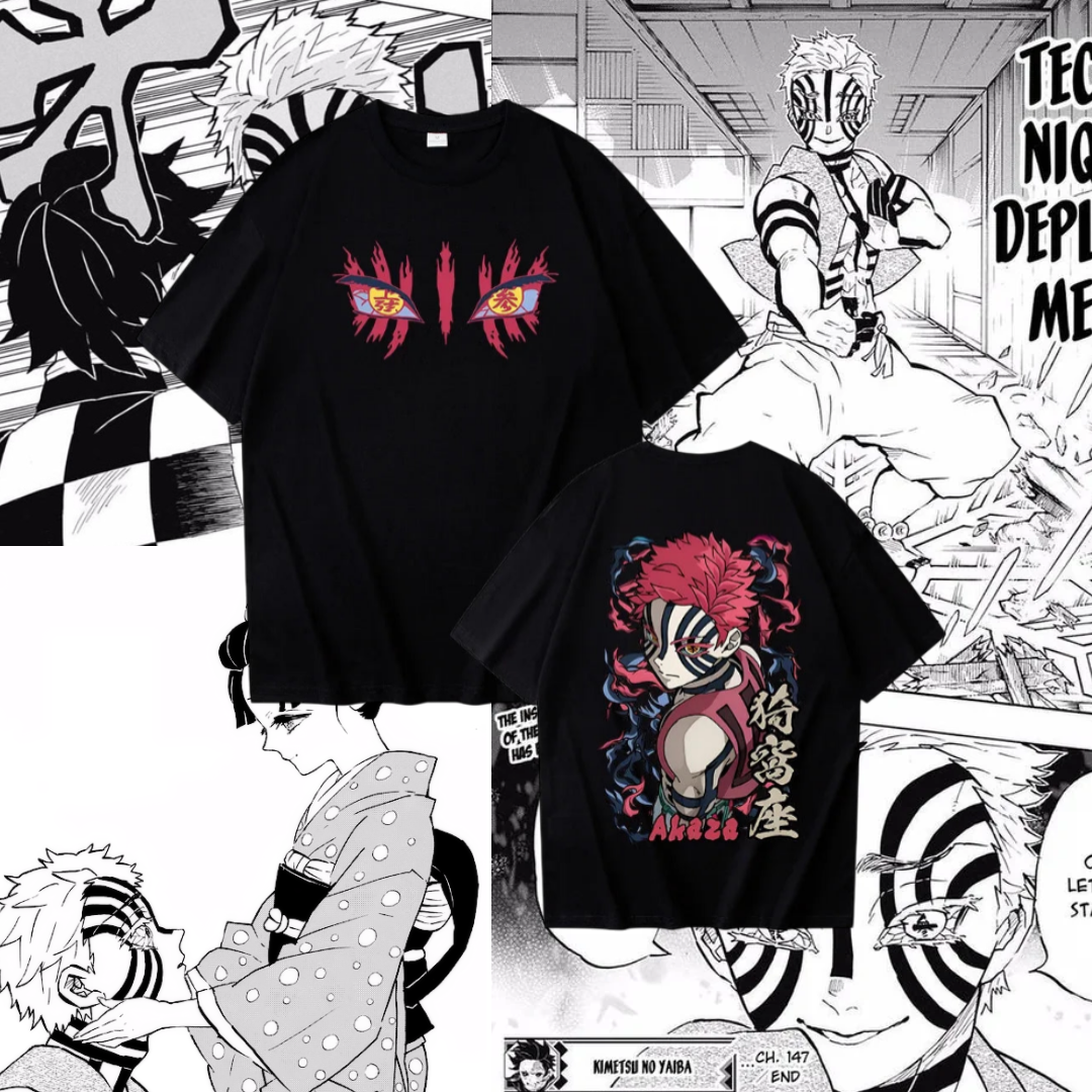 Camiseta Akaza Demonio Superior – Kimetsu no Yaiba