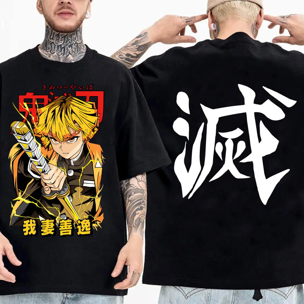 Camiseta Oversize Demon Slayer – Zenitsu Agatsuma Trueno