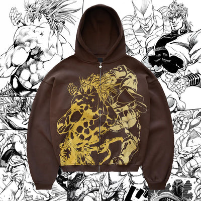 JoJo's Bizarre Adventure -The world Zip Up Hoodie
