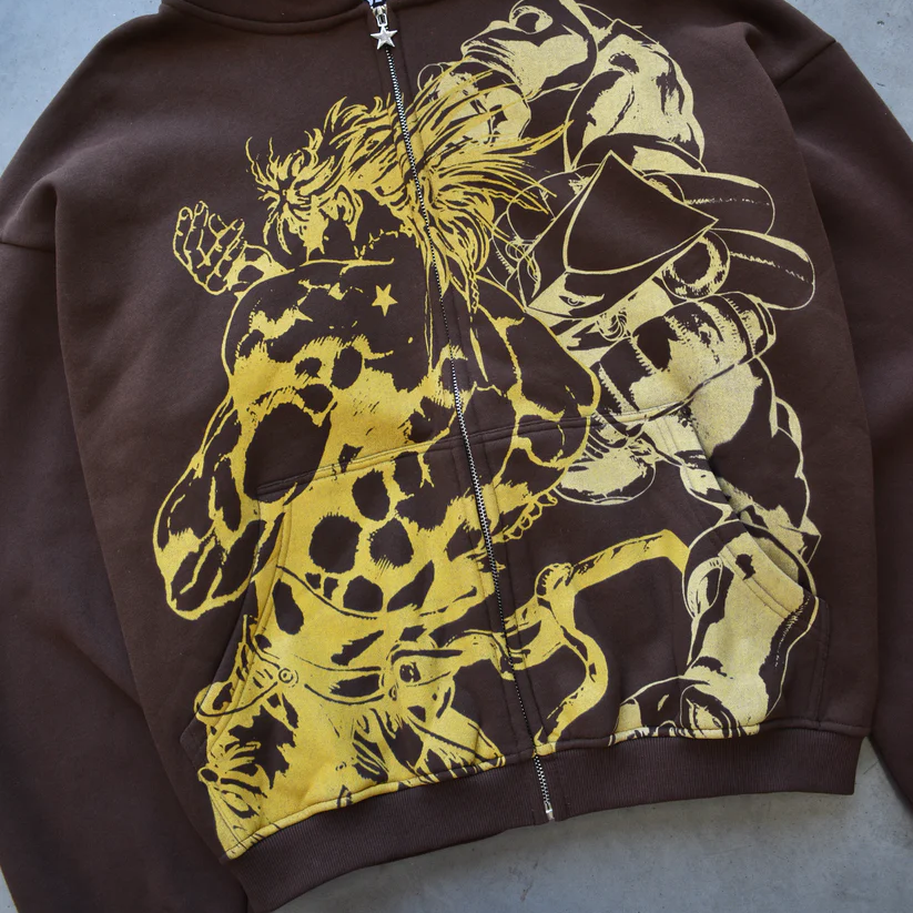 JoJo's Bizarre Adventure -The world Zip Up Hoodie